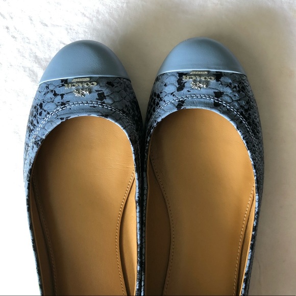 coach blue flats
